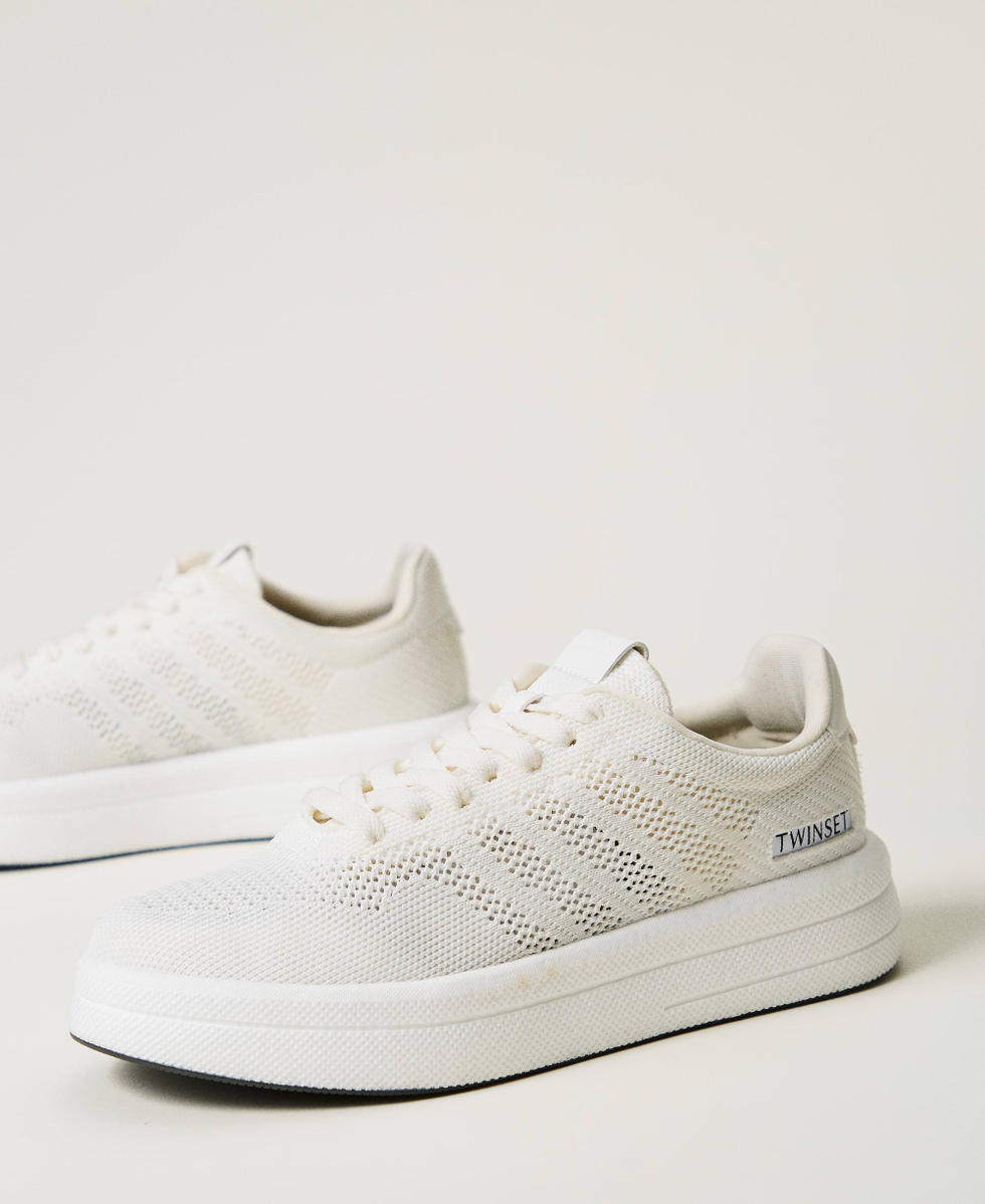 Fessura openwork trainers with logo White Woman 251TGT010_00001_02