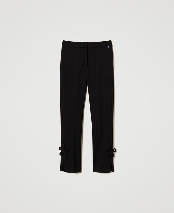 Pantaloni a sigaretta con fiori