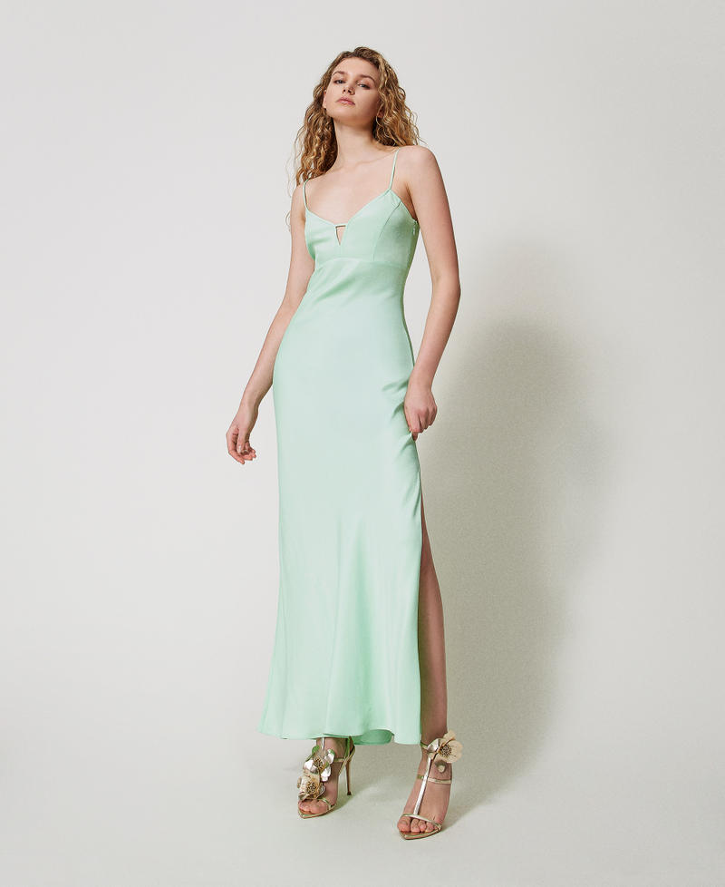 Abito lungo sottoveste in raso Mint Donna 251TP2653_12080_01