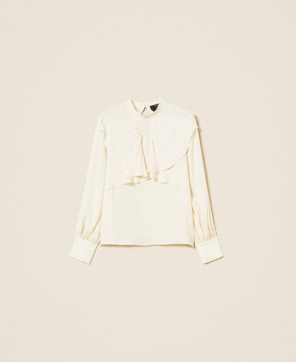 Silk blend cr&ecirc;pe de Chine blouse