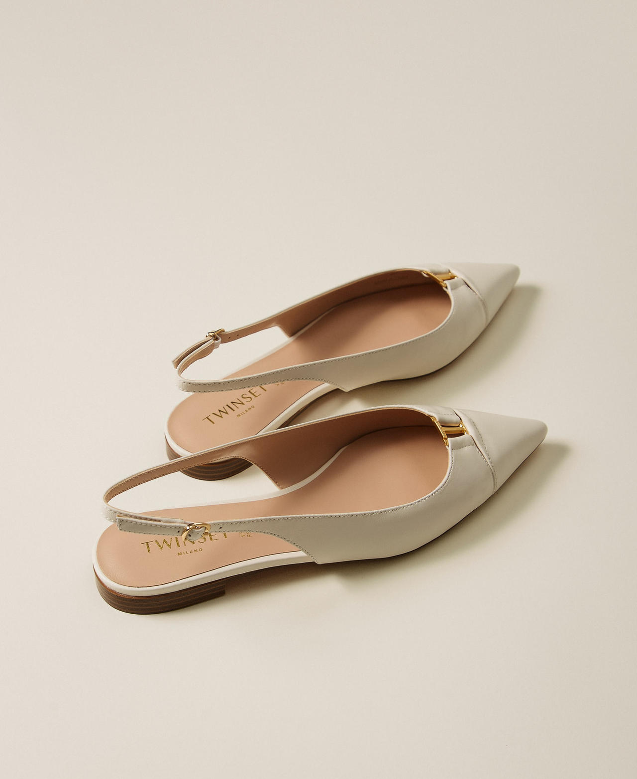 Кожаные балетки-слингбэки Лилия женщина 261TCP036_00381_03