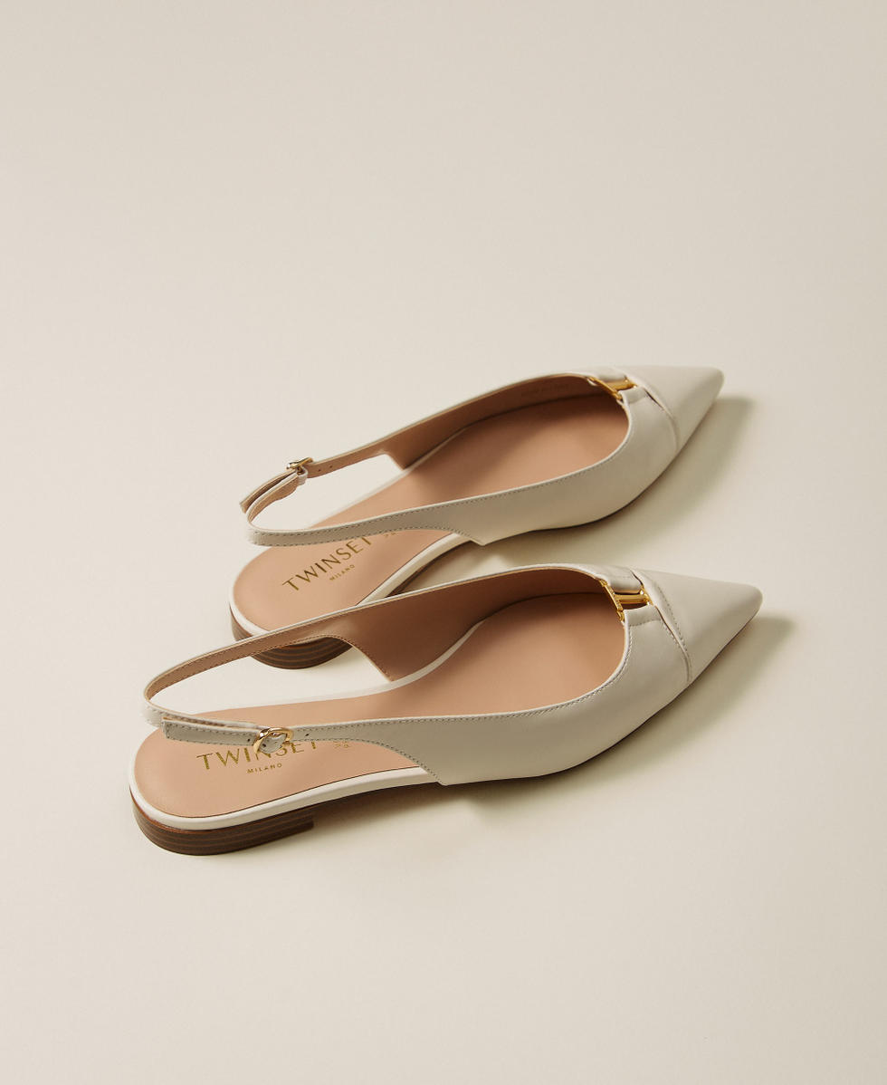 Leather sling back ballet flats Lily Woman 261TCP036_00381_03