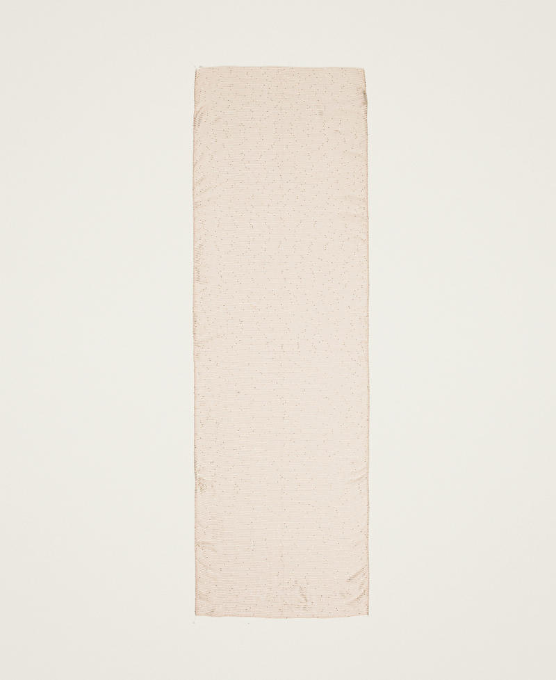 Jacquard keffiyeh with sequins Parisienne Pink Woman 251TA4520_00714_05