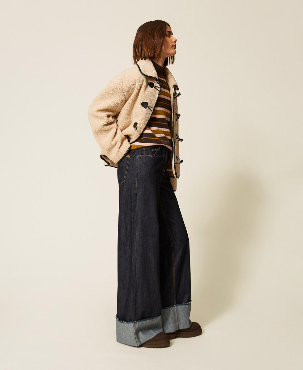 Flared jeans with folded hem "Indigo" Blue Woman 262LI2JBB_01435_02