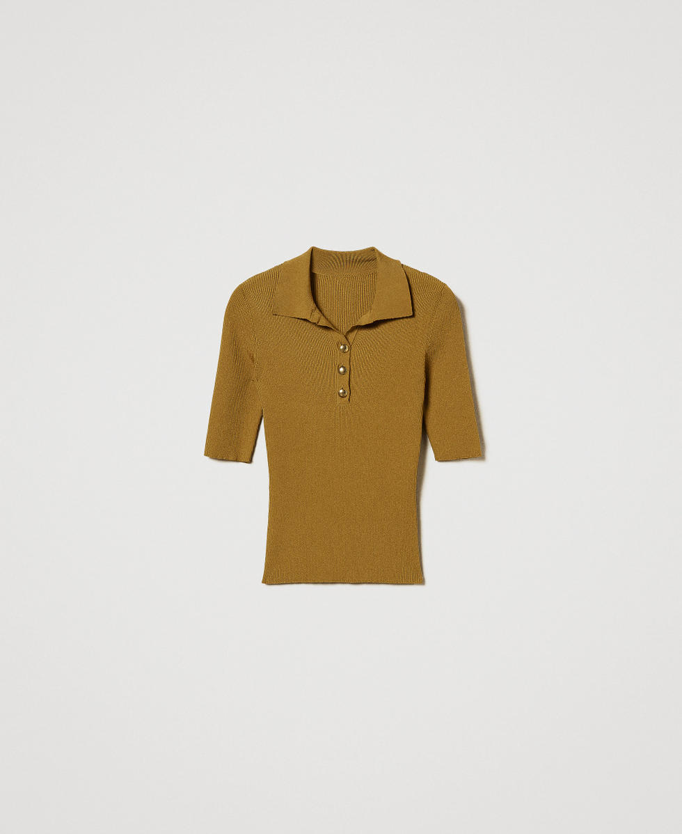 ＲＩＢ　ＫＮＩＴ　ＤＯＣＫＩＮＧ　ＢＬＯＵＳＥ Ribbon Knit Top – KUOSE.com