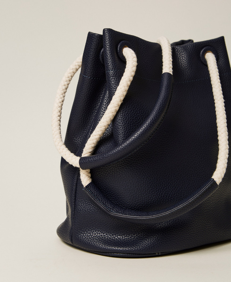 Beuteltasche mit Kordelhenkeln "True Navy"-Blau Frau 261TD8191_05259_03
