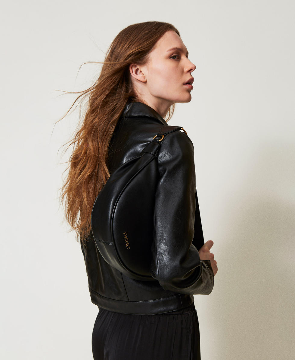 Crescent bag with logo Black Woman 251LL8ABB_00006_T0