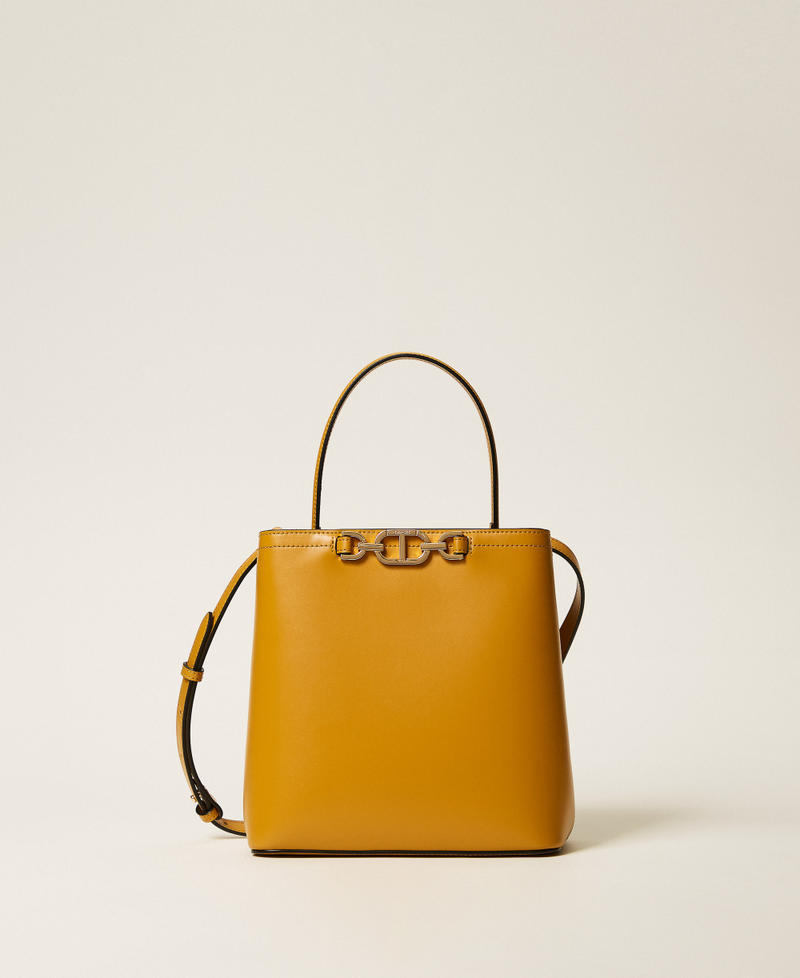 Borsa 'First Class' piccola con morsetto Oval T Giallo "Mostarda" Donna 252TB7304_12607_01
