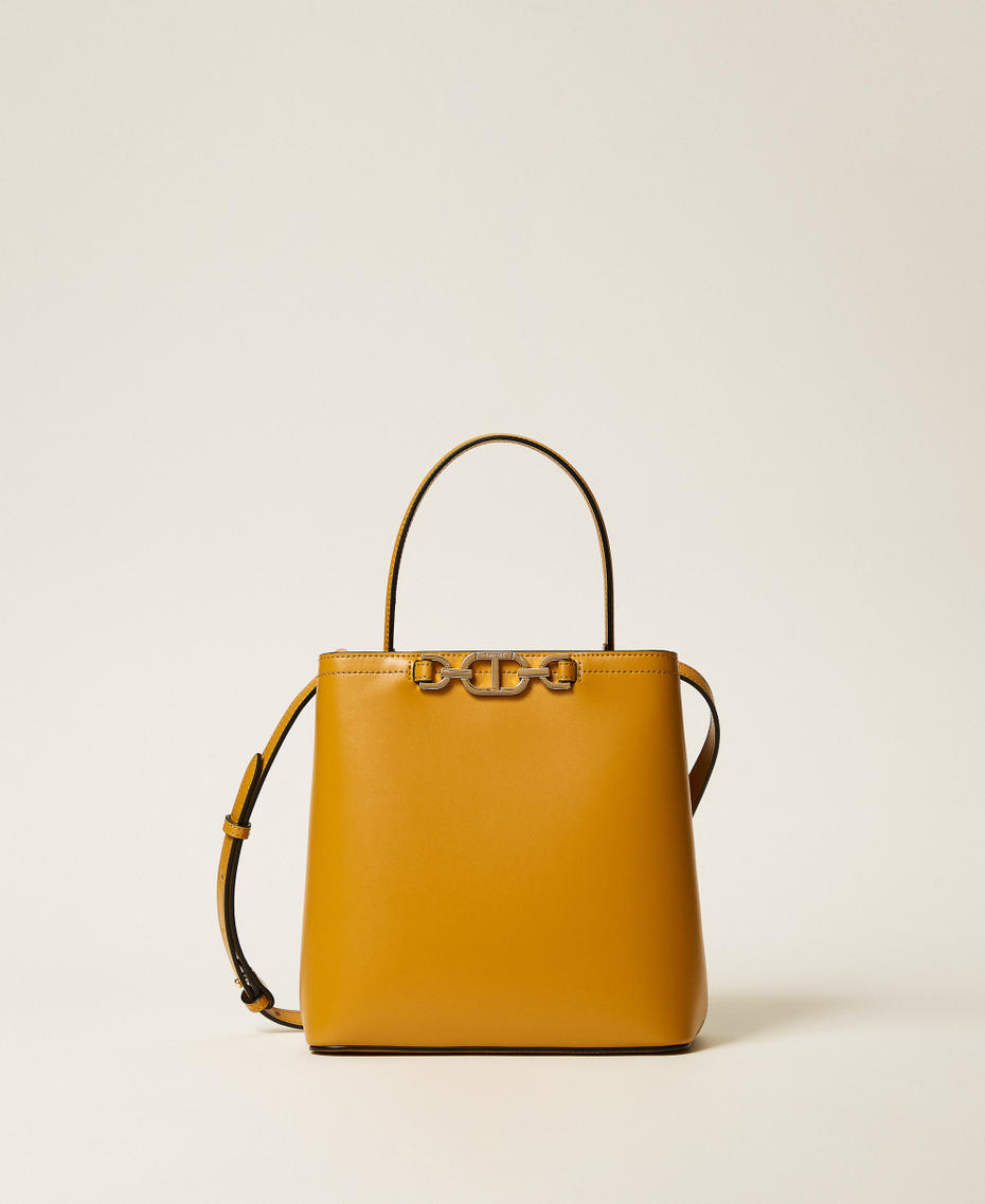 Borsa 'First Class' piccola con morsetto Oval T Giallo "Mostarda" Donna 252TB7304_12607_01