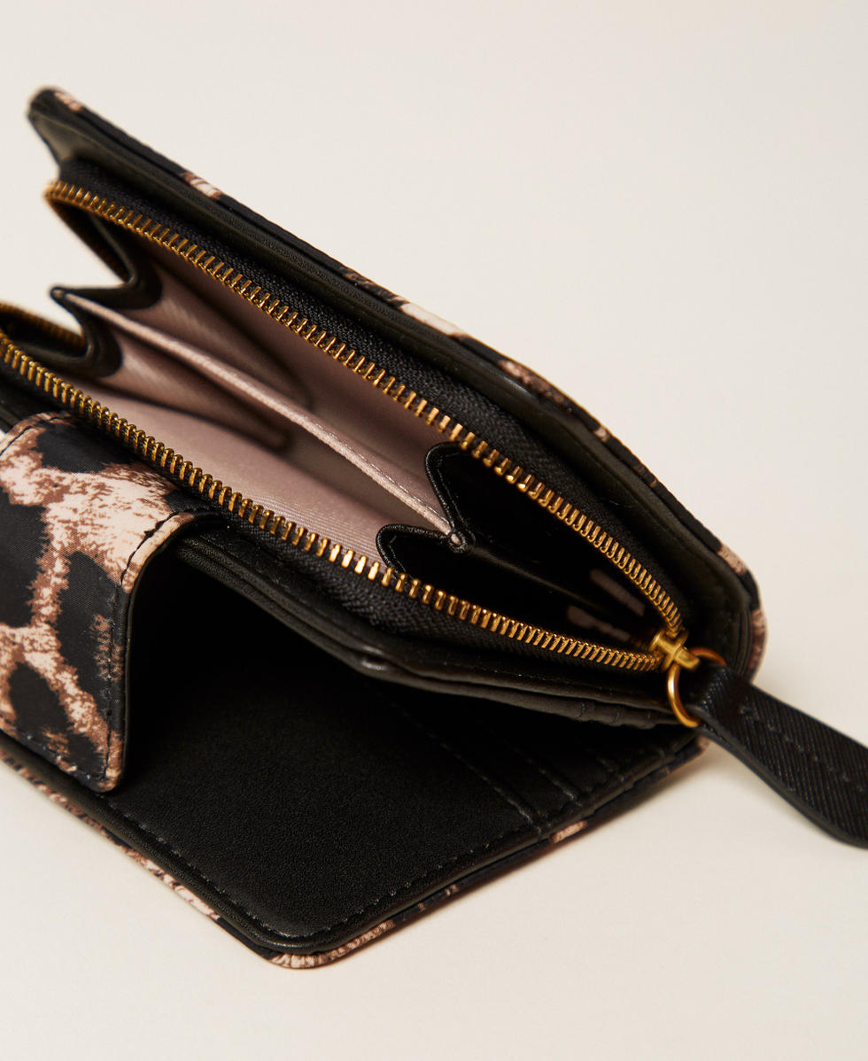 Cartera peque&ntilde;a con cremallera y animal print Estampado Leopardo Mujer 262TL8011_02114_03