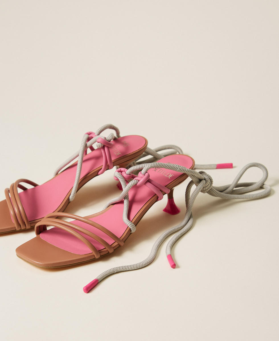 Sandalias MYFO color block Nude Beige Mujer 261AQT010_13195_02