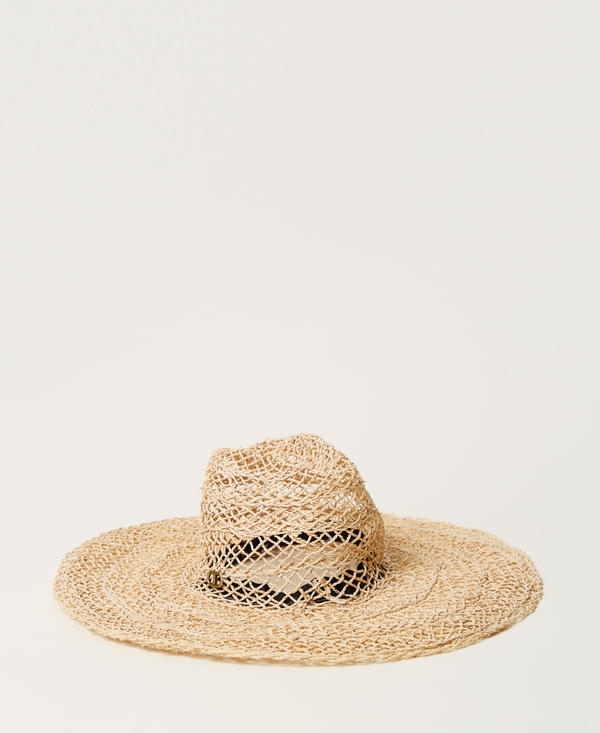 Wide-brim straw hat
