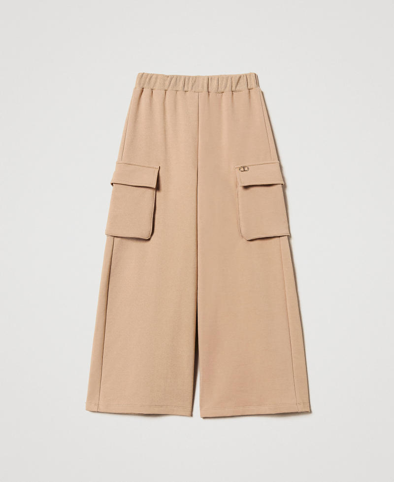 Plush palazzo trousers Beige Hemp Girl 251GJ2586_00310_S0