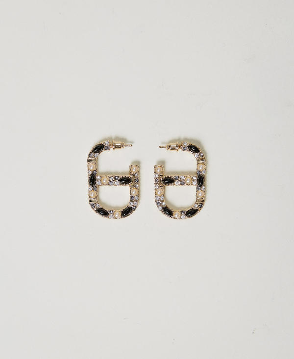 Orecchini Oval T con strass