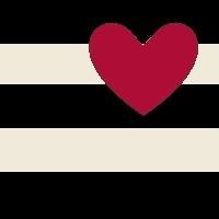 Striped jumper with heart and logo Black/"Snow" White/"Magenta" Heart Red Stripes Girl 13776_C