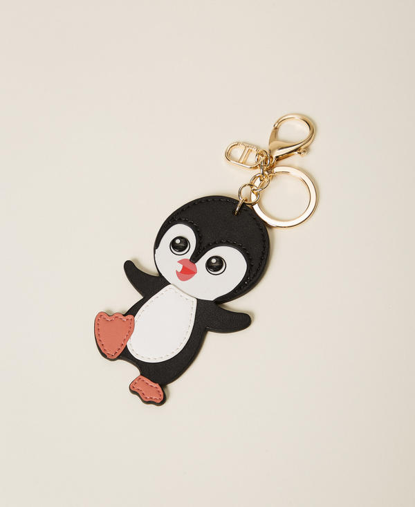 Oval T penguin key ring