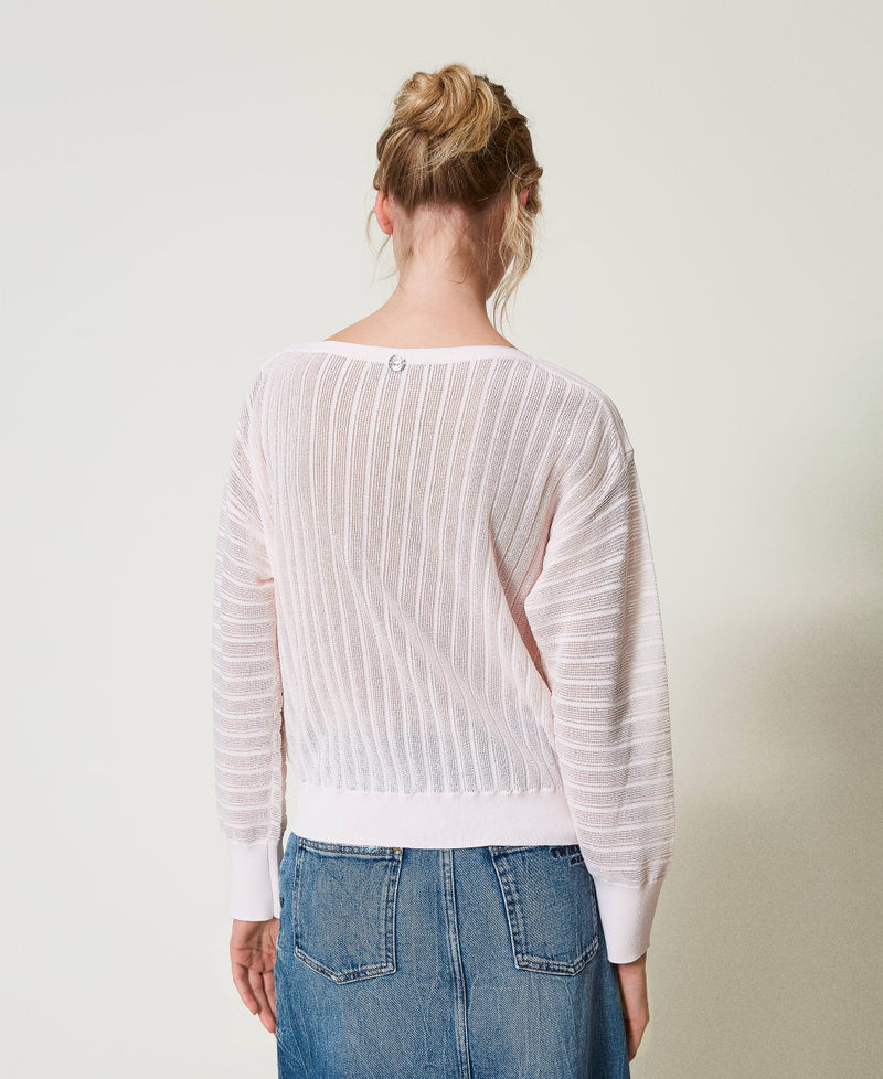 Jumper with kimono sleeves Tender Pink Pink Woman 251AP3050_00619_02