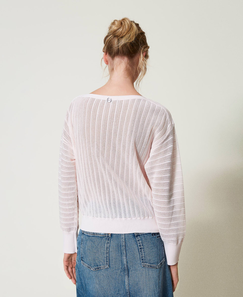 Jumper with kimono sleeves Tender Pink Pink Woman 251AP3050_00619_02