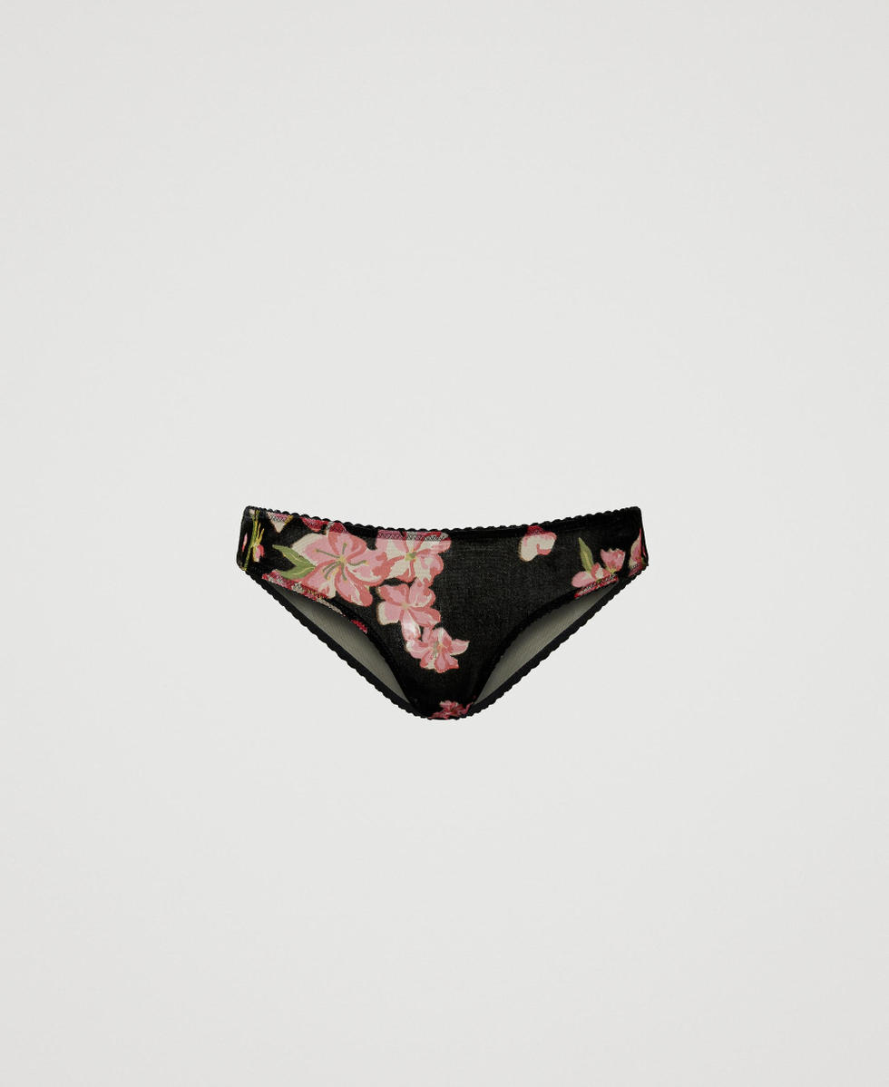 Slip in velluto devore Donna Nero TWINSET Milano