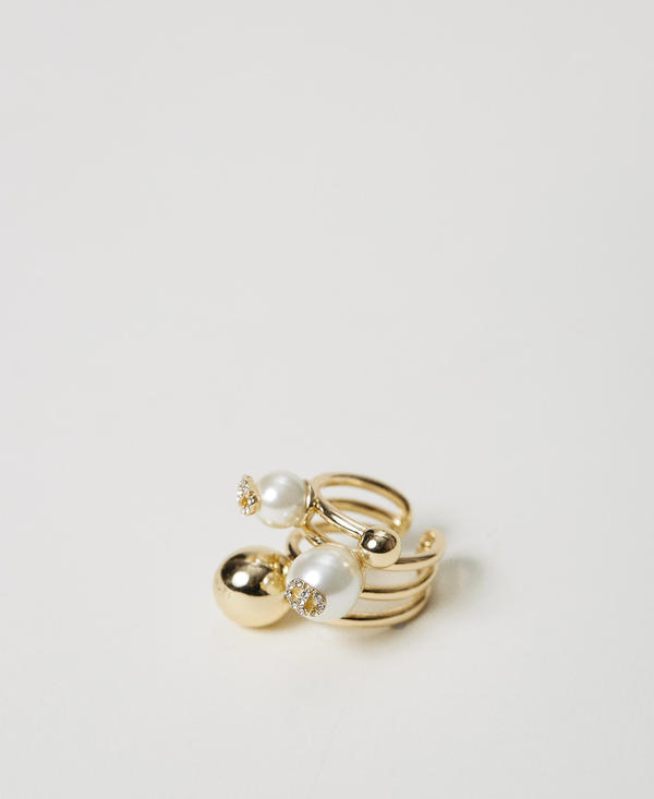 Bague avec perles et Oval T