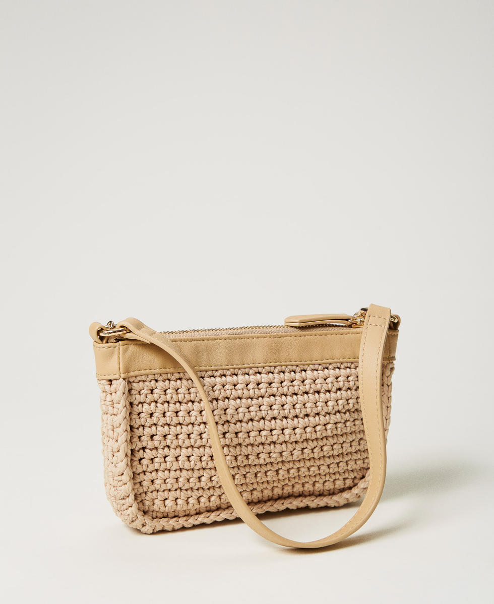 Borsa a tracolla 'Petite' in crochet Bianco Naturale Donna 251TD8113_00497_03