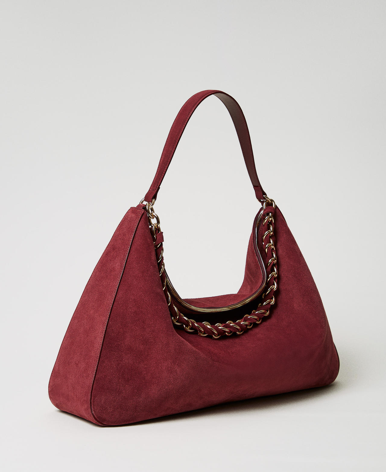 Große Tasche „Liliane“ aus Rauleder „Winetasting“-Violett Frau 252TS8ECC_05609_01