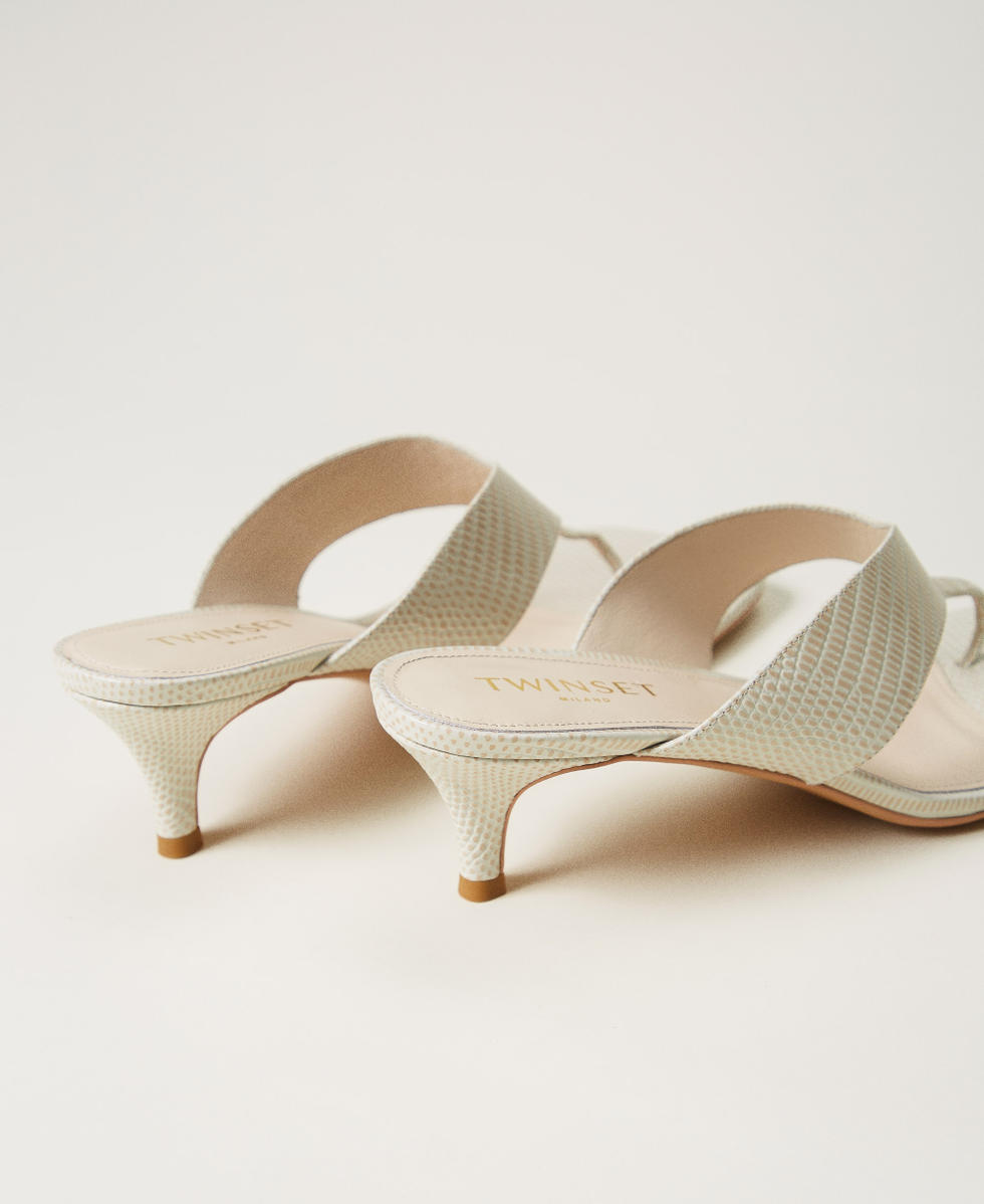 Leather thong mule sandals Sand Tejus Woman 251TGT172_12385_03