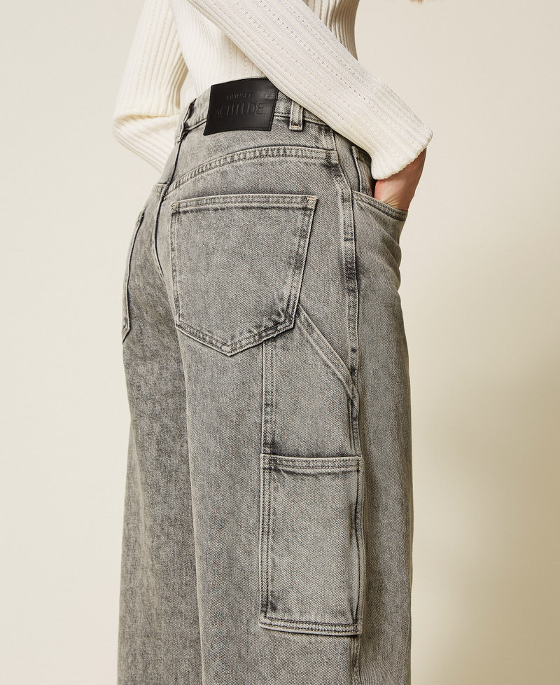 Jean ample animalier Denim Imprimé Animalier Femme 252AP2480_12729_04