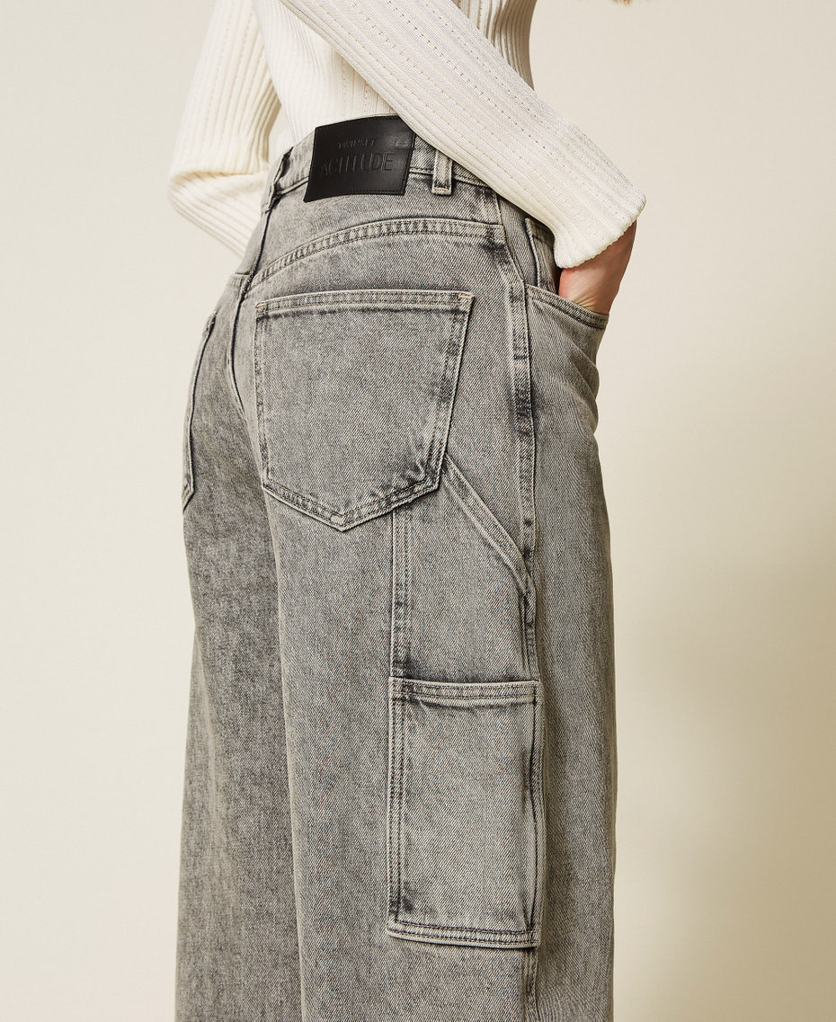 Jean ample animalier Denim Imprimé Animalier Femme 252AP2480_12729_04