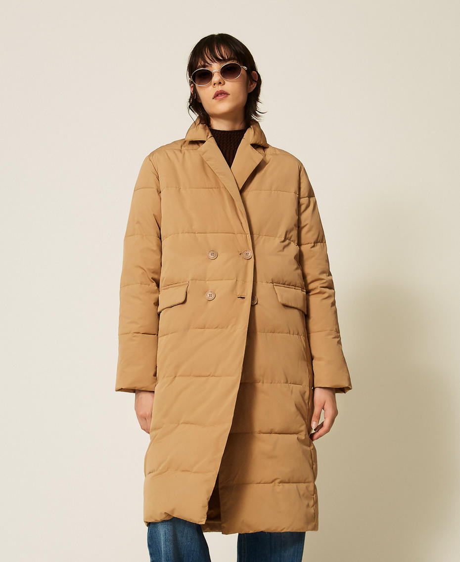 Doudoune crois&eacute;e avec poches Marron &laquo;&thinsp;Tobacco Brown&thinsp;&raquo; Femme 262TP2640_11272_04