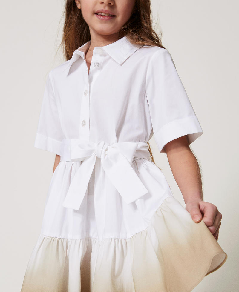 Short tie-dye shirt dress "Ice" White Girl 251GJ2430_00808_04