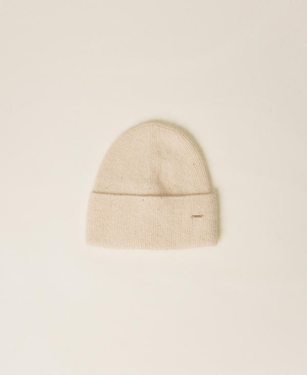 Knit beanie with sequins