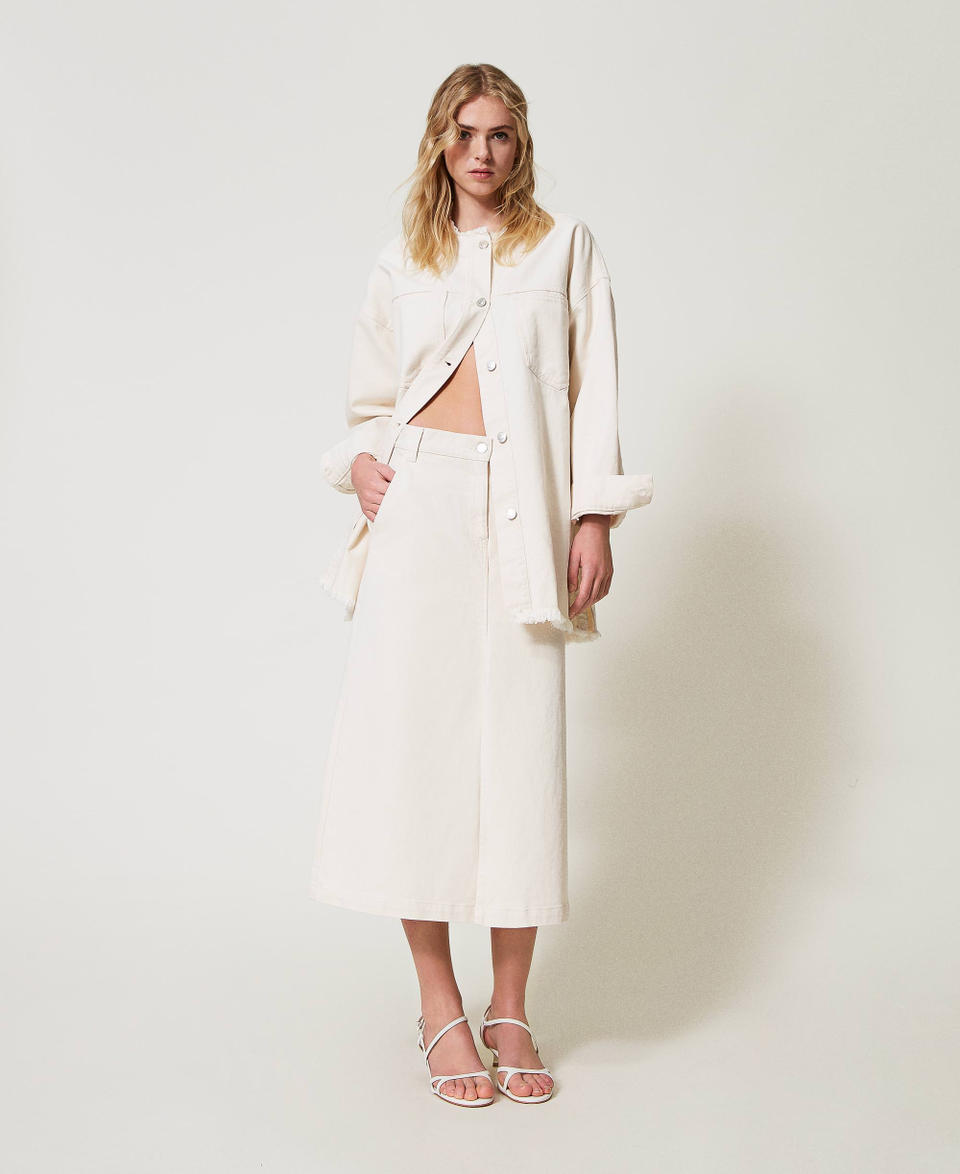 Bull jacket with organic cotton Angora Beige Woman 251AP2360_12114_T0
