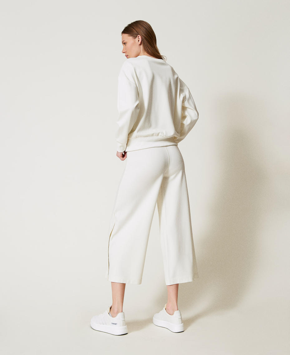 Pantaloni cropped con spacchi White Cloud Donna 251LL2RDD_12105_03