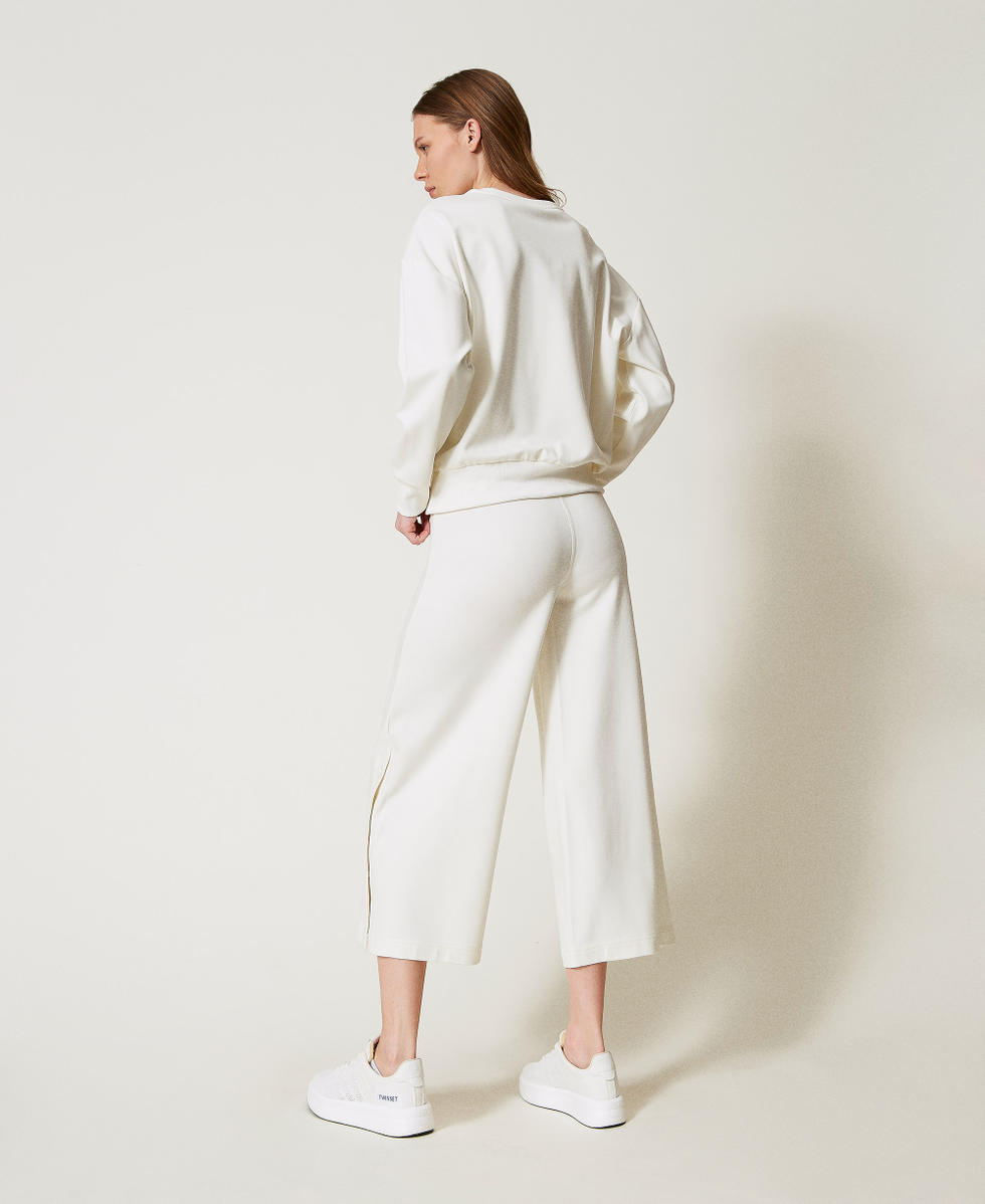 Pantalon cropped avec fentes White Cloud Femme 251LL2RDD_12105_03