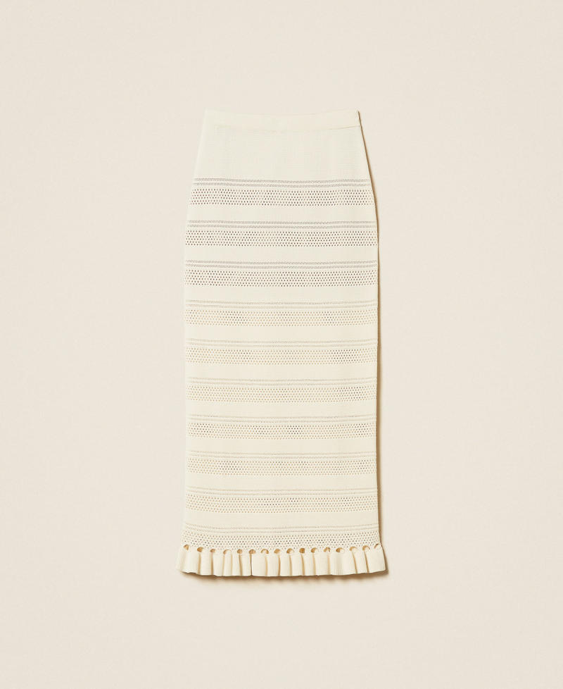 Knit midi skirt with ruffles Mother Of Pearl Woman 261TP3083_00059_S0