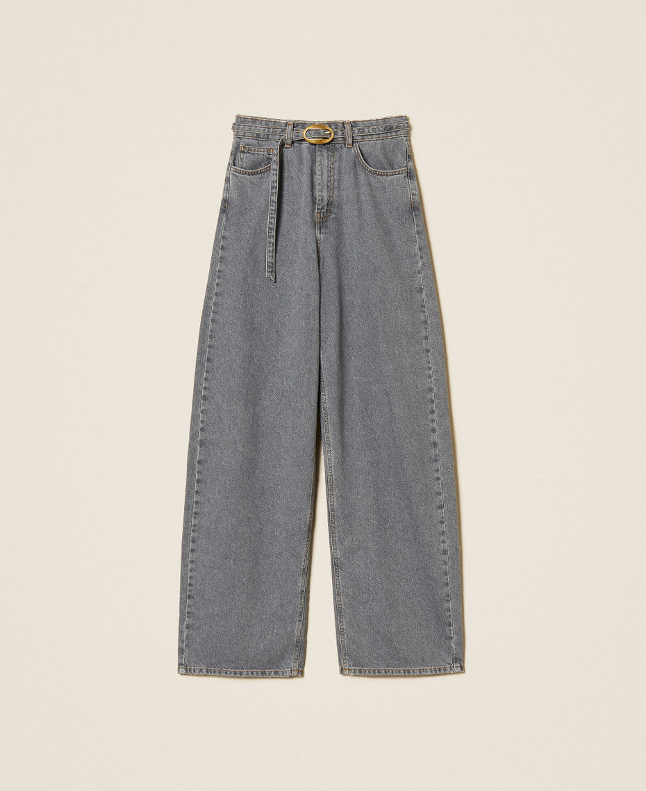Jean ballon cinq poches Denim Gris Femme 262TT2391_00574_S0
