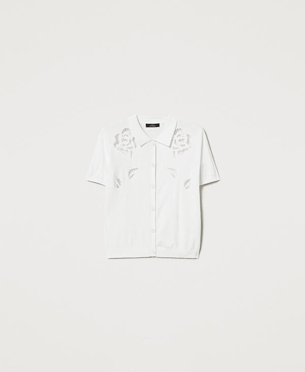 Camicia in maglia con ricami
