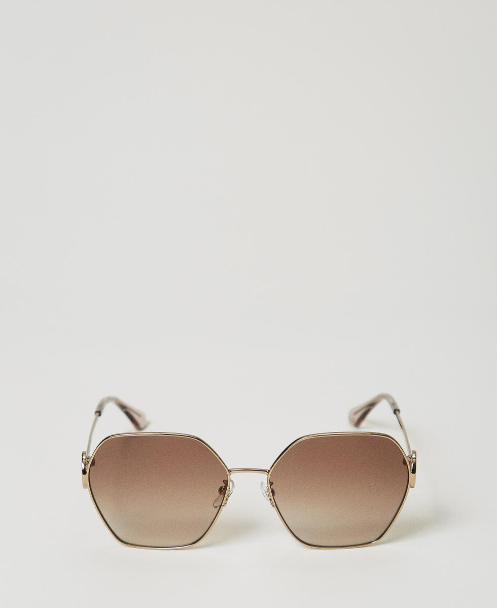 Steel hexagonal sunglasses