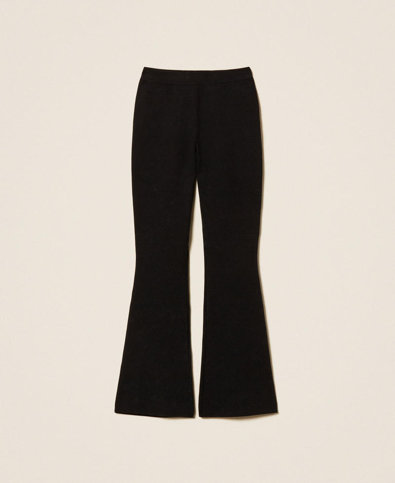 Flared knit trousers Black Woman 262AP3253_00006_S0