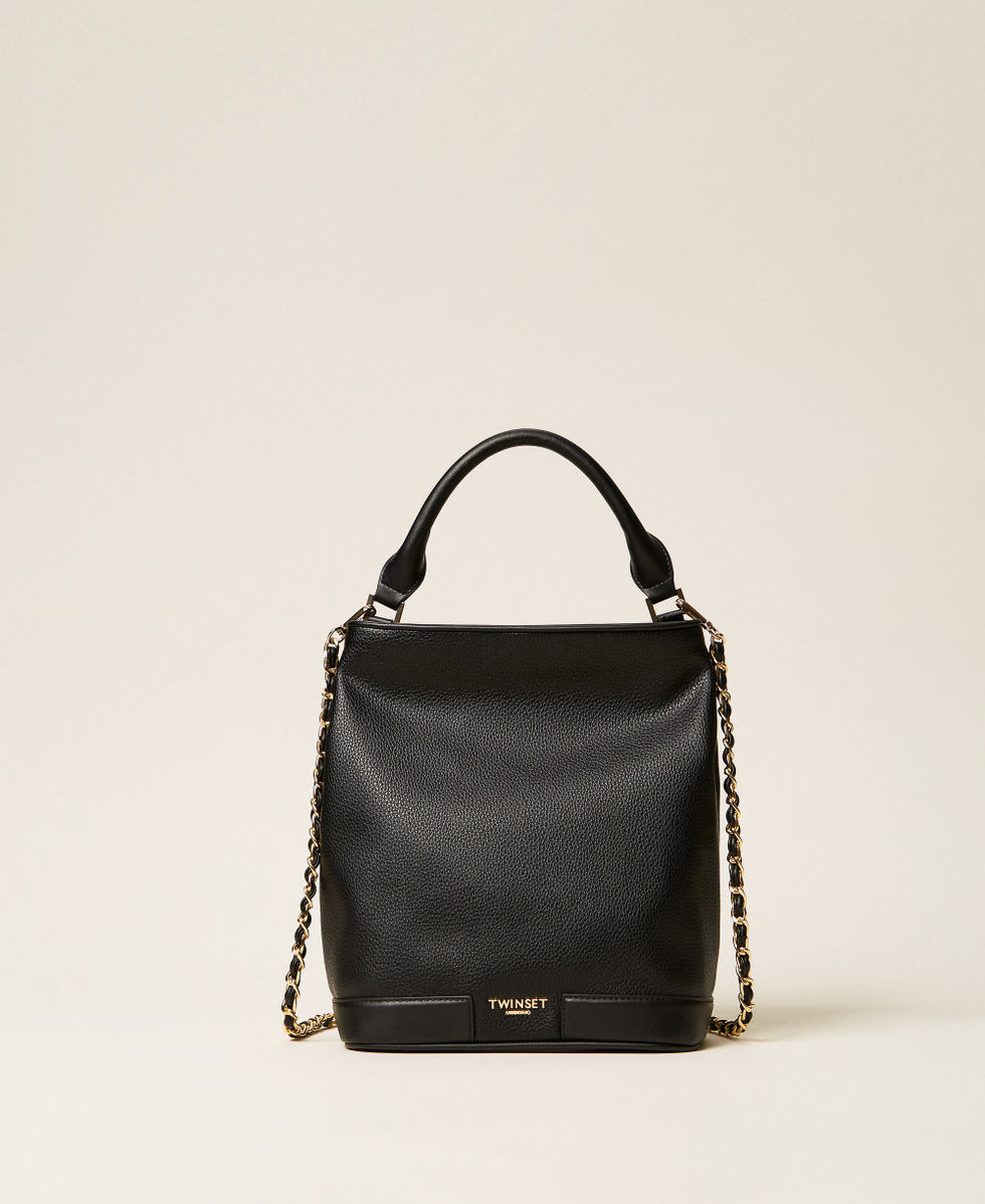 Beuteltasche mit Logo Schwarz Frau 262TB7045_00006_01