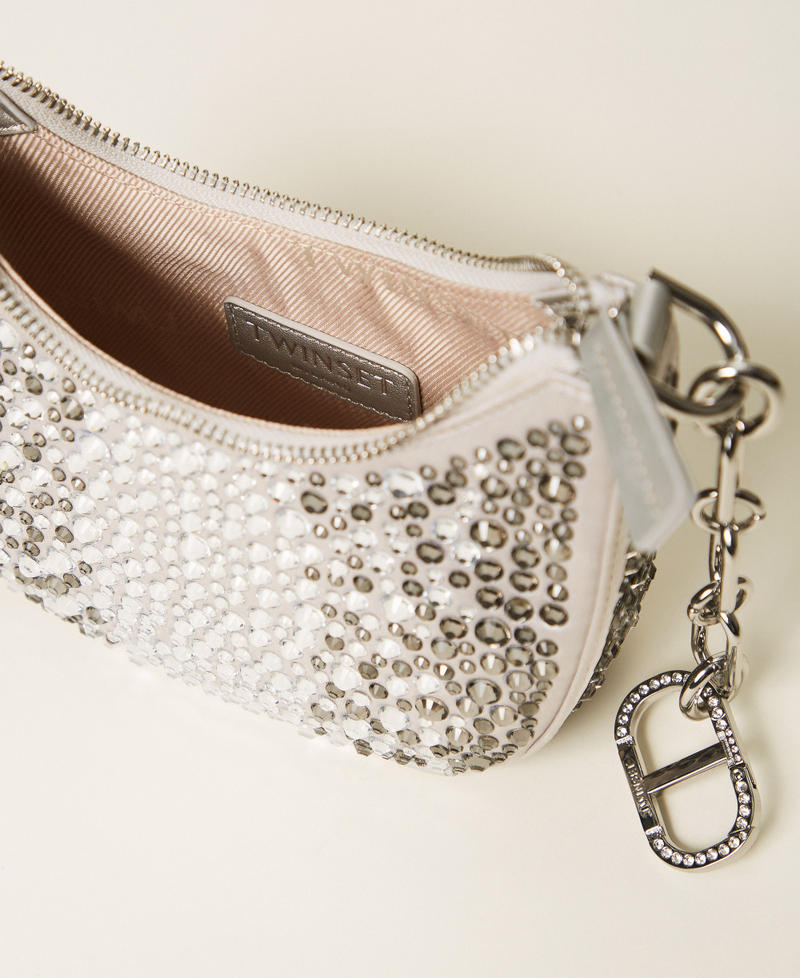 Borsa 'Croissant' con strass Silver Donna 252TB7213_00995_04