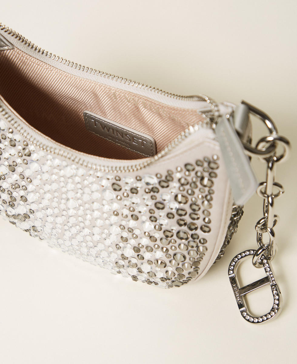 Sac &laquo;&nbsp;Croissant&nbsp;&raquo; avec strass Argent Femme 252TB7213_00995_04