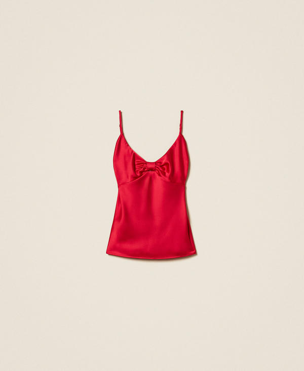Satin top with knot