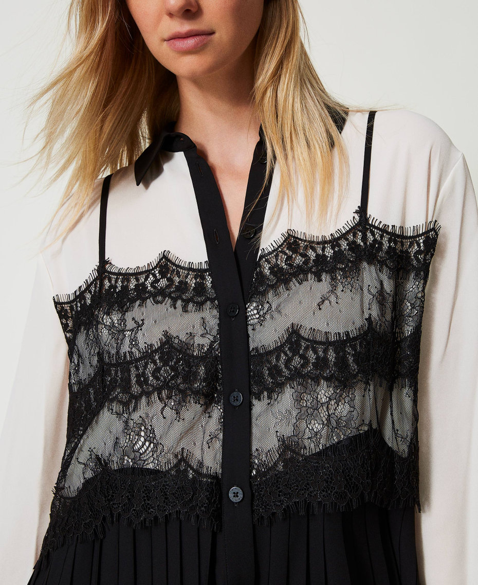 Short georgette shirt dress