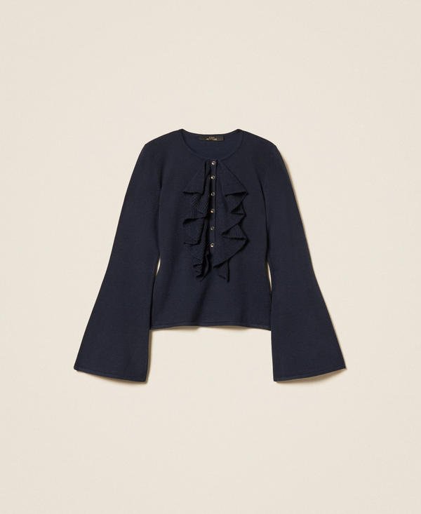 Maglia fitted con volant