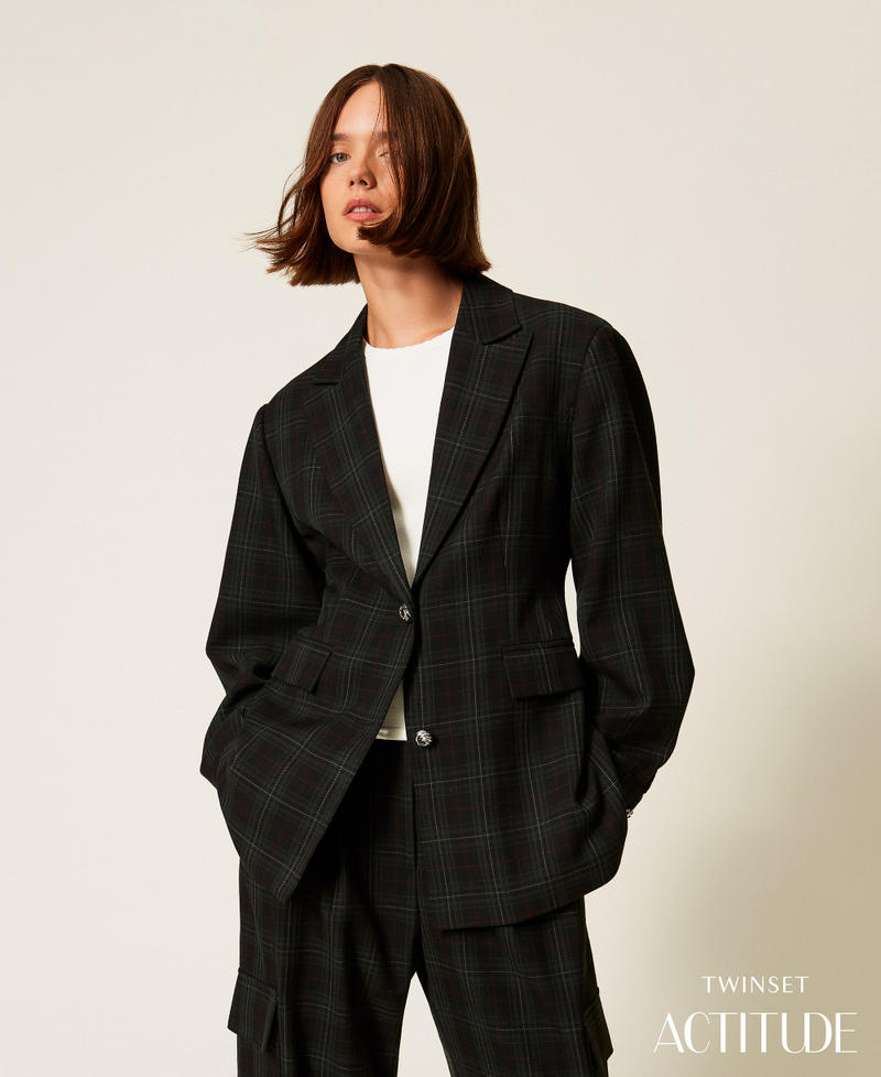 Tartan blazer Daily Tartan Green Woman 252AT2130_12451_PA