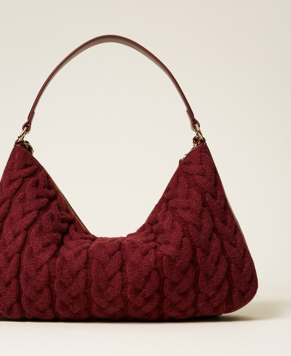 'Liliane' tricot knit bag "Wine tasting" Purple Woman 252TS8AAA_05609_03