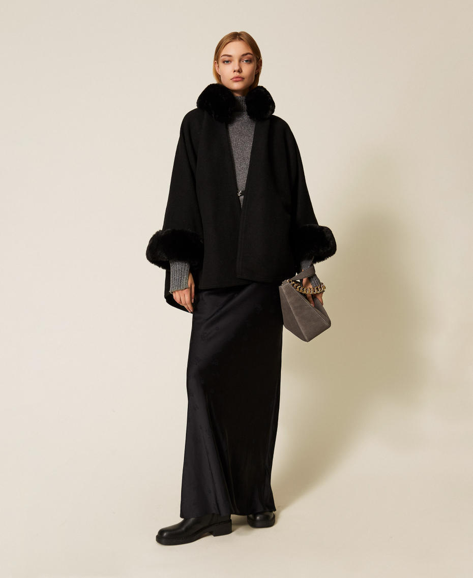 Cashmere blend turtleneck jumper with lurex Mid Grey Melange/Silver Lurex Woman 252TP3582_12800_T0