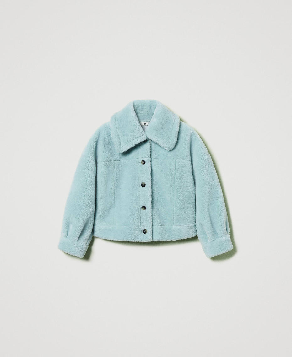 Reversible jacket with faux fur